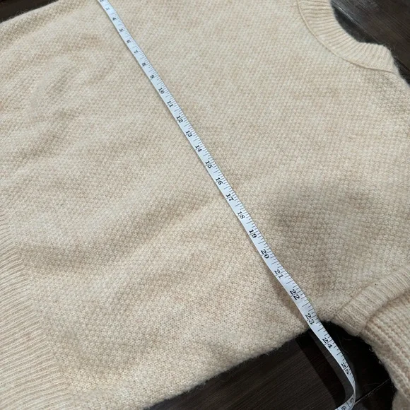 Madewell NWT Cream Cable Knit Sweater | Size M | Alpaca Wool Blend Neutral Beige - Picture 7 of 9